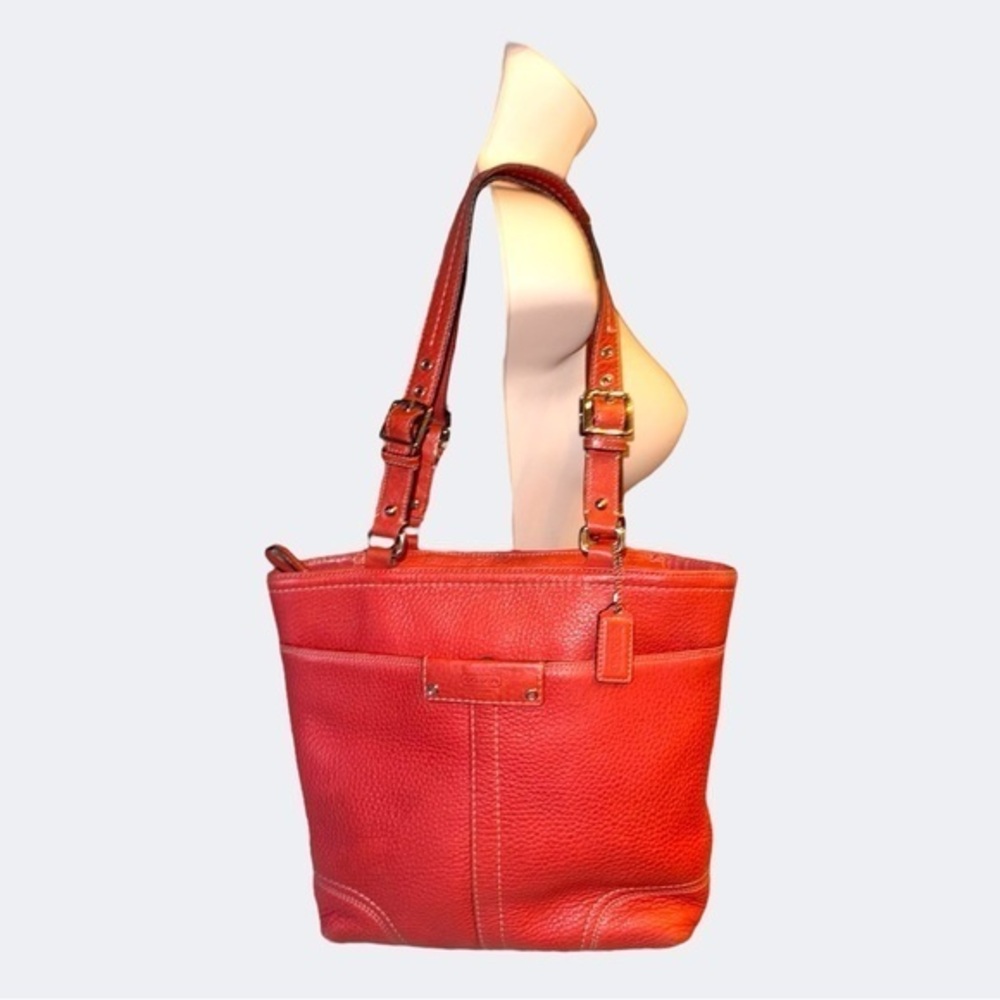 ▶️ COACH ◀️ HAMILTON PEBBLED LEATHER  TOTE BAG F13089
